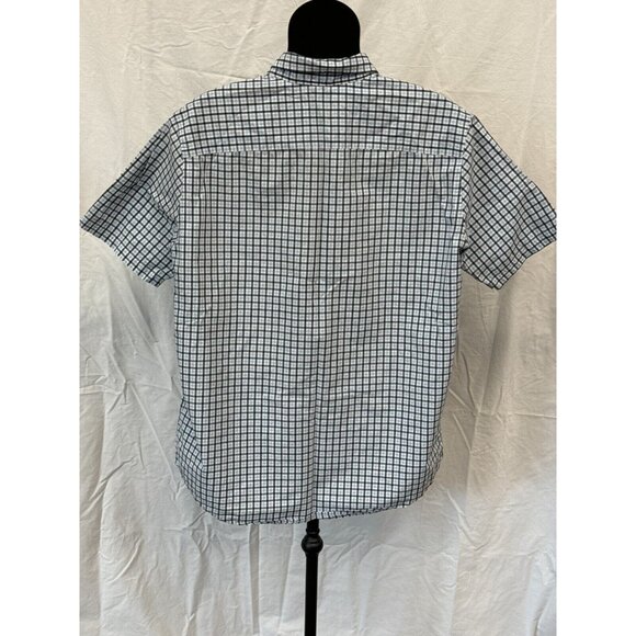 Croft & Barrow Mens Easy Care Blue Plaid Button Down Shirt Size L Short Sleeve - Picture 2 of 11